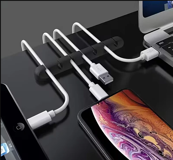 Silicone cable manager.